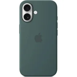 Apple iPhone 16 Silicone Case with MagSafe Lake Green