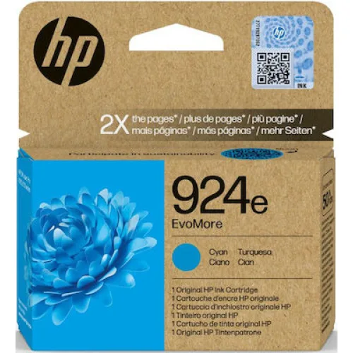 HP 924e EvoMore Cyan Original Ink Cartridge