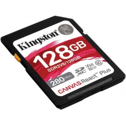 KINGSTON Memory Card Secure Digital SDR2V6/128GB Canvas React Plus V60 SD