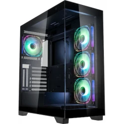 Kolink Unity Peak ARGB Midi Tower Showcase - Black ATX 400mm clearance with 4 ARGB Fans