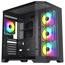 Monarch Gear Pandora Gaming Midi Tower Κουτί Υπολογιστή με Πλαϊνό Παράθυρο Μαύρο