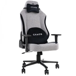 Monarch Gear Chaos Υφασμάτινη Καρέκλα Gaming με Ρυθμιζόμενα Μπράτσα Cloud Gray
