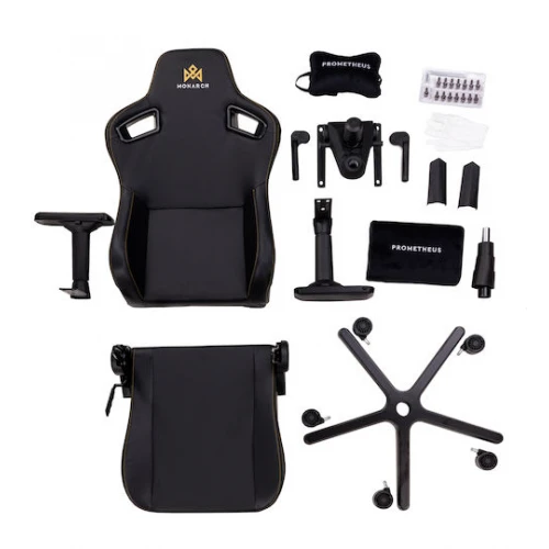 Monarch Prometheus Καρέκλα Gaming Δερματίνης Midnight Black