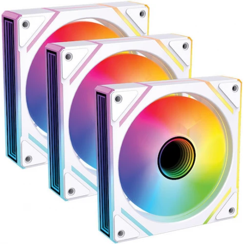 Monarch Gear Zephyrus Case Fan 120mm με RGB Φωτισμό και Σύνδεση 6-Pin 3τμχ Λευκό