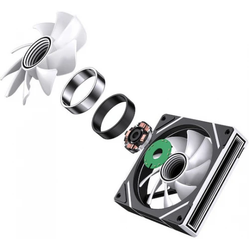 Monarch Gear Zephyrus Case Fan 120mm με RGB Φωτισμό και Σύνδεση 6-Pin 3τμχ Λευκό