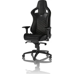 noblechairs EPIC Gaming Chair Breathable, 4D armrests, 60mm casters - black/gold