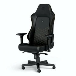 noblechairs HERO Gaming Chair - cold foam, steel armrests,  60mm casters, 150kg - black/gold