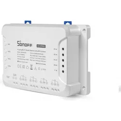 Sonoff 4CH PRO R3 Smart Ενδιάμεσος Διακόπτης με Wi-Fi και RF σε Λευκό Χρώμα (4CHPROR3) (SON4CHPROR3)