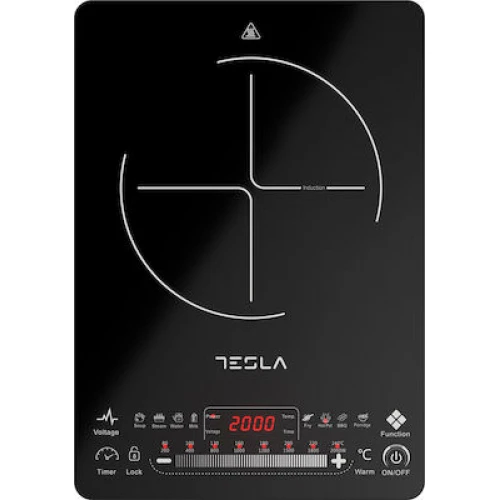 Tesla Επιτραπέζια Εστία Επαγωγική Μονή Μαύρη IC400B