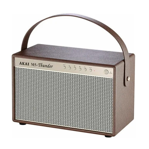 Akai M5-Thunder Ηχείο Bluetooth 30W με Διάρκεια Μπαταρίας έως 12 ώρες Καφέ