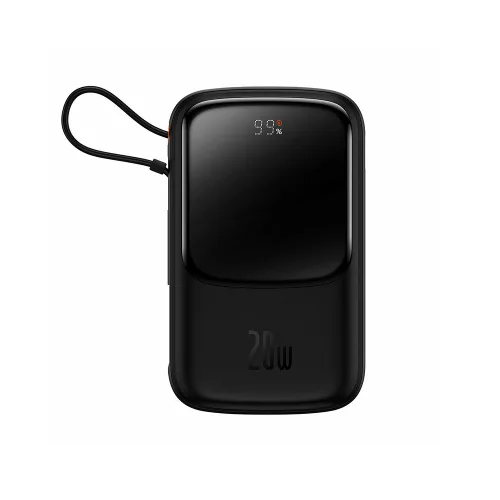 Baseus QPOW PRO Power Bank 10000mAh 20W με Θύρα USB-A και Θύρα USB-C Power Delivery / Quick Charge 3.0 Μαύρο (PPQD020001) (BASPP