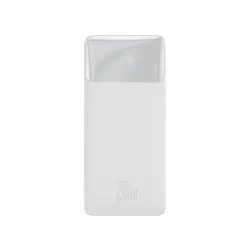 Baseus Bipow Overseas Edition Power Bank 30000mAh 20W με 2 Θύρες USB-A και Θύρα USB-C Λευκό (PPBD050402) (BASPPBD050402)
