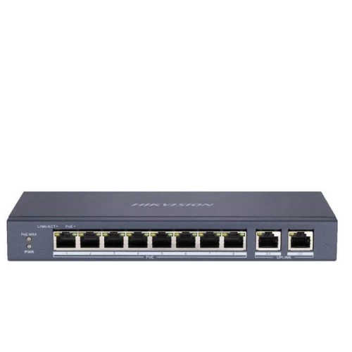 Hikvision DS-3E0310P-E/M Unmanaged L2 PoE+ Switch με 10 Θύρες Ethernet