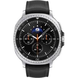 Samsung Galaxy Watch8 Classic Stainless Steel 46mm Αδιάβροχο με Παλμογράφο (Μαύρο)