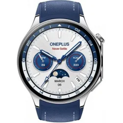 OnePlus Watch 2 Stainless Steel 47mm Αδιάβροχο με Παλμογράφο (Nordic Blue Edition)