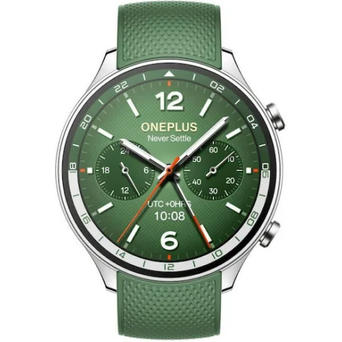 OnePlus Watch 2R Stainless Steel 47mm με Παλμογράφο (Πράσινο)