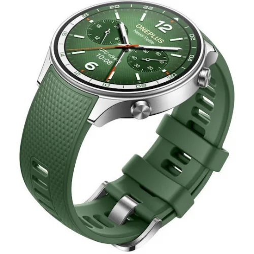 OnePlus Watch 2R Stainless Steel 47mm με Παλμογράφο (Πράσινο)