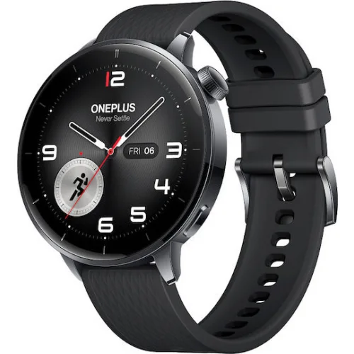 OnePlus Watch 3 Stainless Steel 43mm Αδιάβροχο με Παλμογράφο (Black Steel)