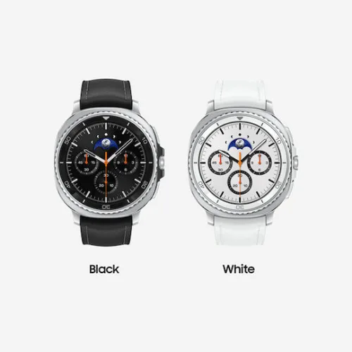 Samsung Galaxy Watch8 Classic Stainless Steel 46mm Αδιάβροχο με Παλμογράφο (Λευκό)