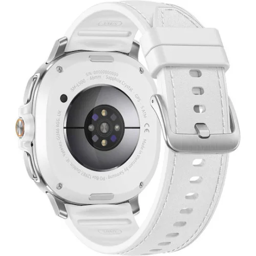 Samsung Galaxy Watch8 Classic LTE Stainless Steel 46mm Αδιάβροχο με eSIM και Παλμογράφο (Λευκό)
