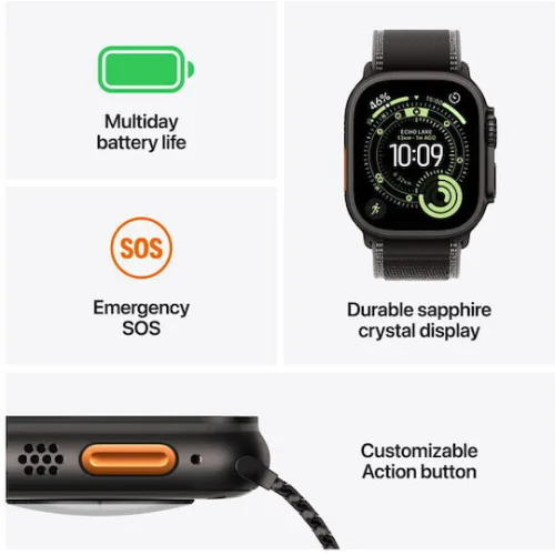 Watch Apple Watch Ultra 3 (2025) 5G 49mm Black Titanium Case with Alpine Loop M - Black