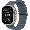 Apple Watch Ultra 3 Titanium 49mm Αδιάβροχο με eSIM και Παλμογράφο (Natural Titanium Case with Anchor Blue Ocean Band)