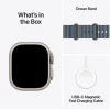 Apple Watch Ultra 3 Titanium 49mm Αδιάβροχο με eSIM και Παλμογράφο (Natural Titanium Case with Anchor Blue Ocean Band)