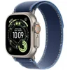 Apple Watch Ultra 3 Titanium 49mm Αδιάβροχο με eSIM και Παλμογράφο (Natural Titanium Case with Blue/Bright Blue Trail Loop - M/L)