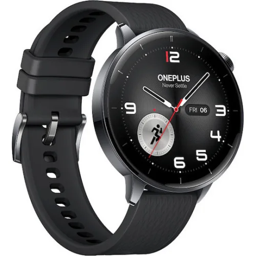 OnePlus Watch 3 Stainless Steel 43mm Αδιάβροχο με Παλμογράφο (Black Steel)