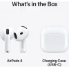 Apple AirPods 4 Earbud Bluetooth Handsfree Ακουστικά με Αντοχή στον Ιδρώτα και Θήκη Φόρτισης Λευκά