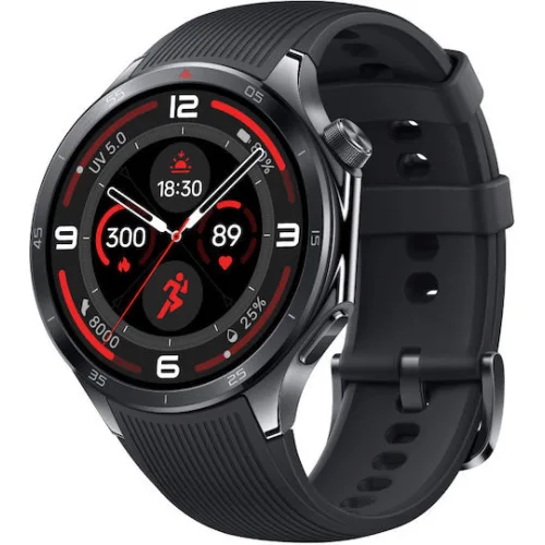 OnePlus Watch 3 Stainless Steel 47mm Αδιάβροχο με Παλμογράφο (Obsidian Titanium)
