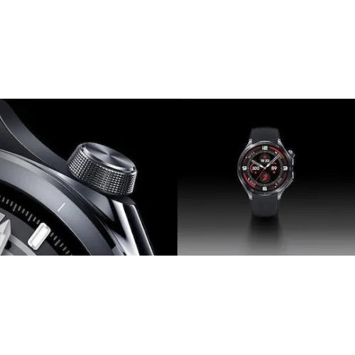 OnePlus Watch 3 Stainless Steel 47mm Αδιάβροχο με Παλμογράφο (Obsidian Titanium)