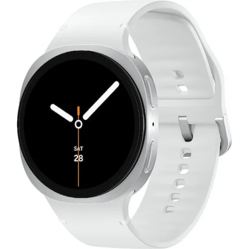 Samsung Galaxy Watch8 LTE Aluminium 44mm Αδιάβροχο με eSIM και Παλμογράφο (Ασημί)