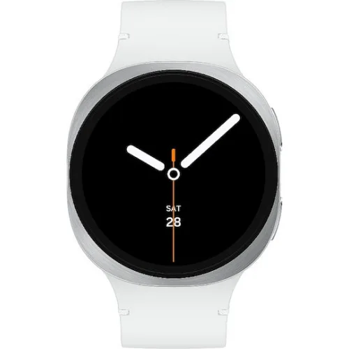 Samsung Galaxy Watch8 LTE Aluminium 44mm Αδιάβροχο με eSIM και Παλμογράφο (Ασημί)