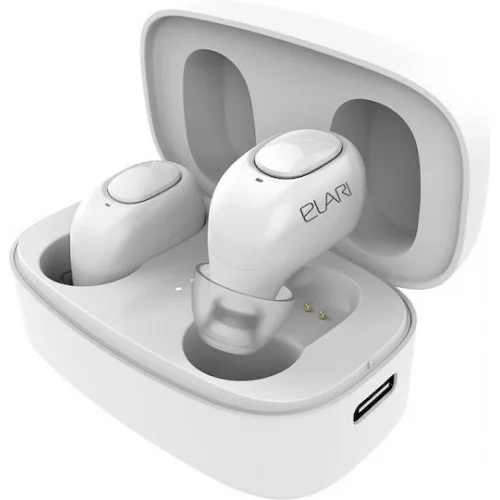 Elari EarDrops In-ear Bluetooth Handsfree Ακουστικά με Θήκη Φόρτισης Λευκά