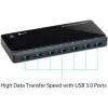 TP-LINK UH720 v4 USB 3.0 Hub 7 Θυρών με σύνδεση USB-A & Θύρα Φόρτισης και Εξωτερική Παροχή Ρεύματος