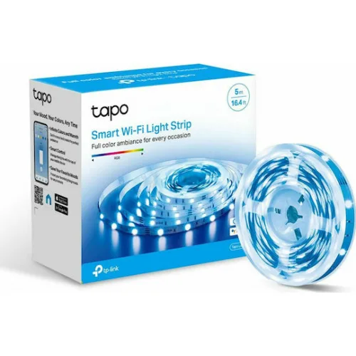 TP-LINK Smart Ταινία LED Wi-Fi 220V RGB Φως 5m με Τροφοδοτικό & WiFi Controller