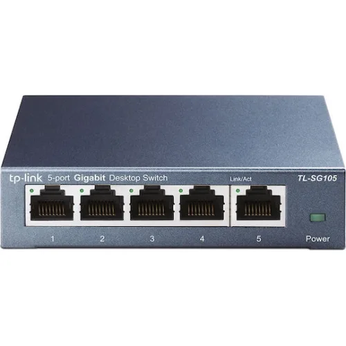 TP-LINK TL-SG105 v5 Unmanaged L2 Switch με 5 Θύρες Gigabit (1Gbps) Ethernet