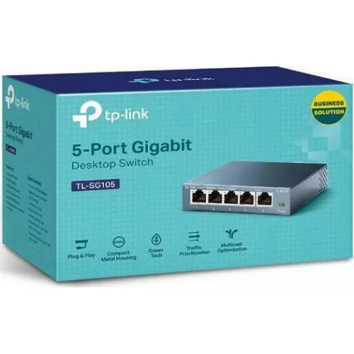 TP-LINK TL-SG105 v5 Unmanaged L2 Switch με 5 Θύρες Gigabit (1Gbps) Ethernet