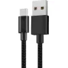 Xiaomi Cable Original Braided Usb Type C Braided USB 2.0 Cable USB-C male - USB-A 18W Μαύρο 1m SJV4109GL