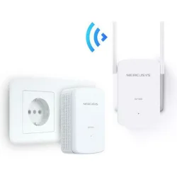 Mercusys MP510 KIT v1 Powerline Διπλό για Ασύρματη Σύνδεση Wi‑Fi 4 και 2 Θύρες Gigabit Ethernet