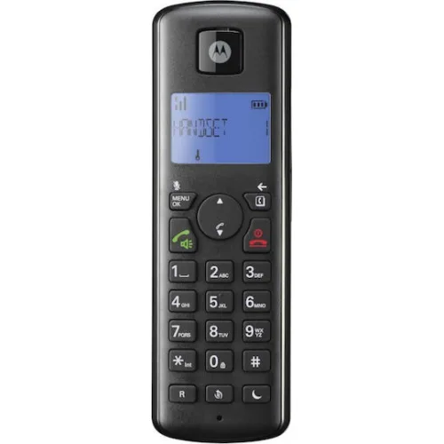 Motorola T401+ Ασύρματο Τηλέφωνο με Ελληνικό Μενού Μαύρο