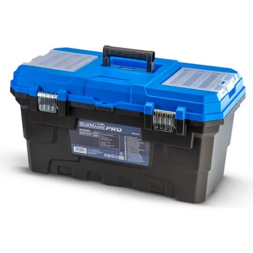 Bormann Pro BTB3314 Εργαλειοθήκη Χειρός Πλαστική με Ταμπακιέρα Π58.5xB32xΥ30cm