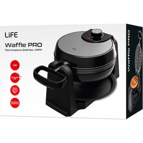 Life Waffle Pro Rotary Βαφλιέρα 4 Θέσεων σε Ορθογώνιο Σχήμα 1000W