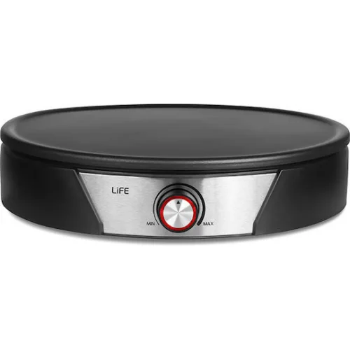 Life Κρεπιέρα 37cm Μαύρη 1500W