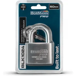 Bormann Ατσάλινο Λουκέτο Πέταλο με Κλειδί 50mm