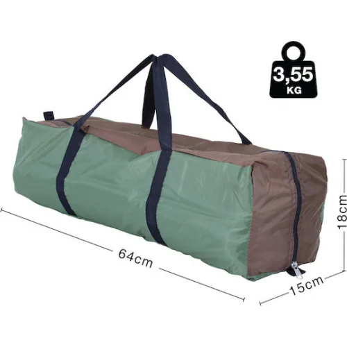 Escape Trail IV Καλοκαιρινή Σκηνή Camping Igloo Χακί με Διπλό Πανί για 4 Άτομα 210x175x175εκ.