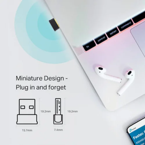 TP-LINK Archer T2UB Nano AC600 v1 Ασύρματος USB Αντάπτορας Δικτύου 600Mbps