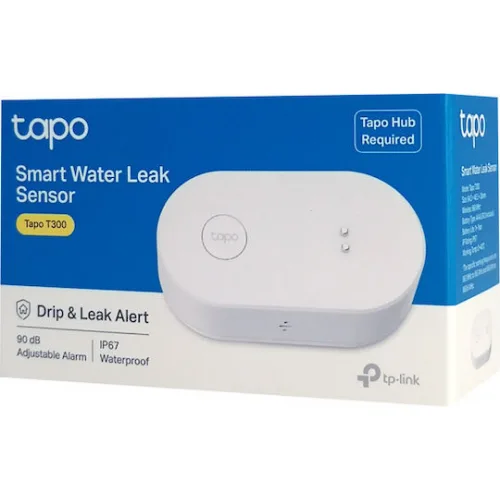TP-LINK Tapo T300 v1 Αισθητήρας Πλημμύρας Μπαταρίας σε Λευκό Χρώμα