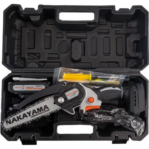 Nakayama EC1050 Κλαδευτικό Αλυσοπρίονο Μπαταρίας 2x2Ah Brushless 21V 1kg με Λάμα 15cm